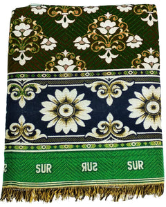 Solapuri Chadar / Double Size Cotton Blanket : Brown Color.