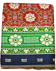 Solapuri Chadar / Double Size Cotton Blanket : Red Color.