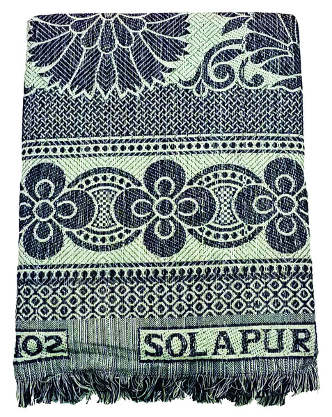 Cotonine, Cotton Single Size Solapur Chaddar Blanket, Light Weight Multicolor Pack of 4