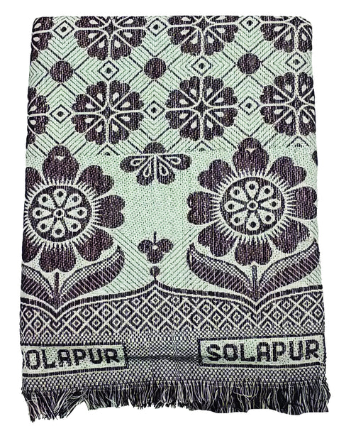 Cotonine, Cotton Single Size Solapur Chaddar Blanket, Light Weight Multicolor Pack of 4