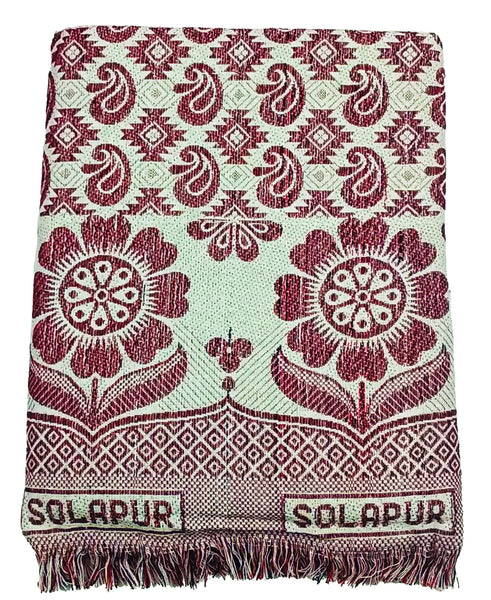 Cotonine, Cotton Single Size Solapur Chaddar Blanket, Light Weight Multicolor Pack of 4